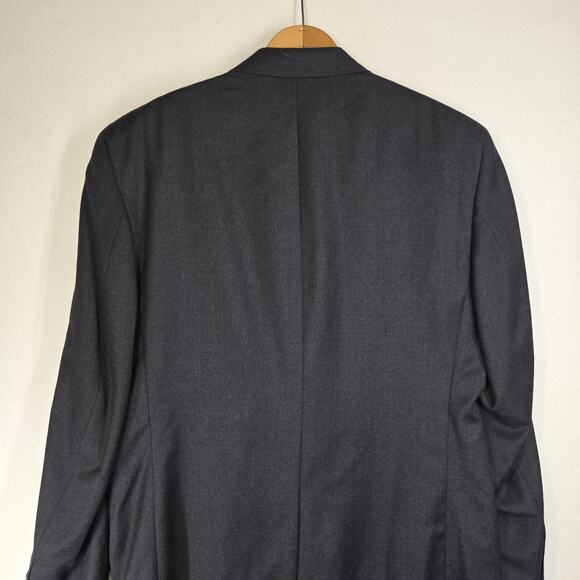 Jos A Bank Blazer Mens Sz 44L Black2 Button Jacket Sport Coat Oxford Wool NWT - Picture 15 of 16